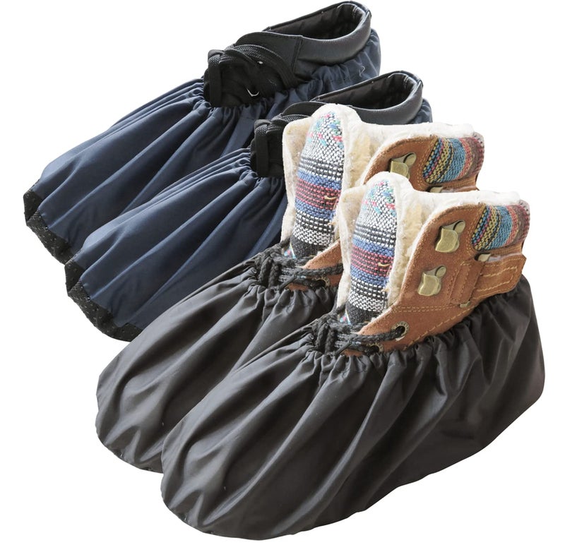 DearyHome Washable Reusable Shoe Boot Covers - Non-Slip, Water-Resistant (2 Pairs, Extra Large) for Contractors & Households - Keep Carpets, Floors, and Rooms Clean - Image 1
